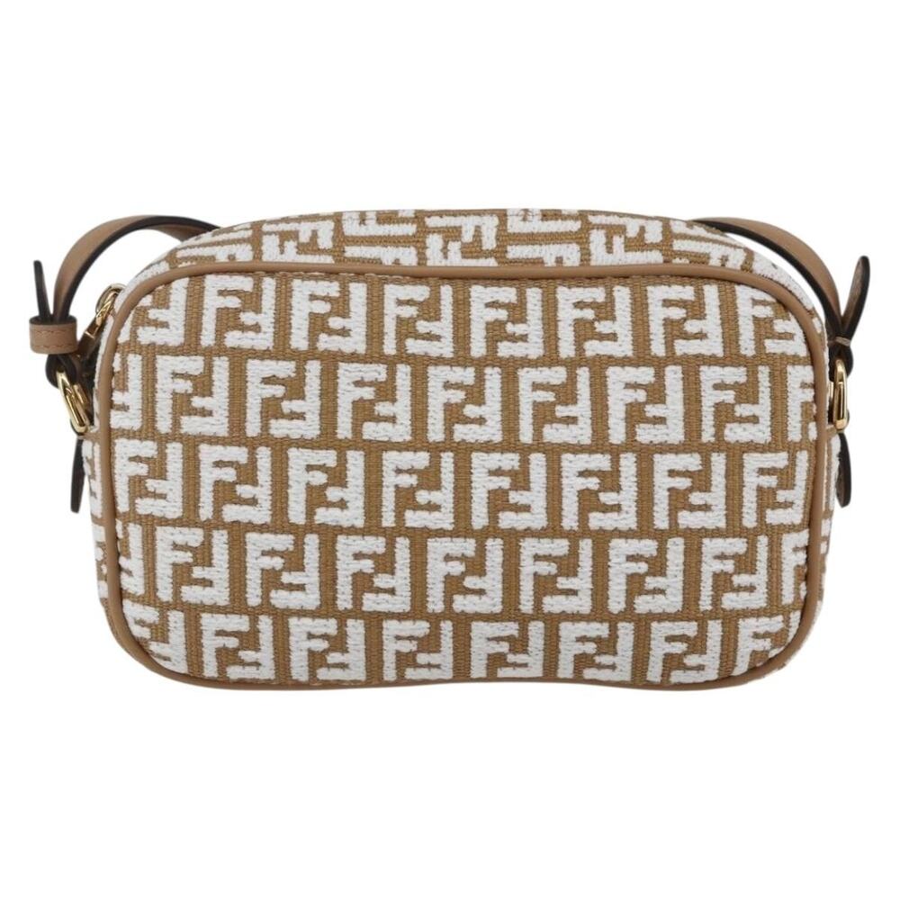 Fendi Zucchino Shoulder Bag Beige